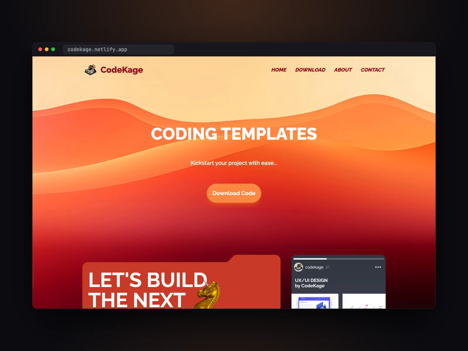 CodeKage landing page